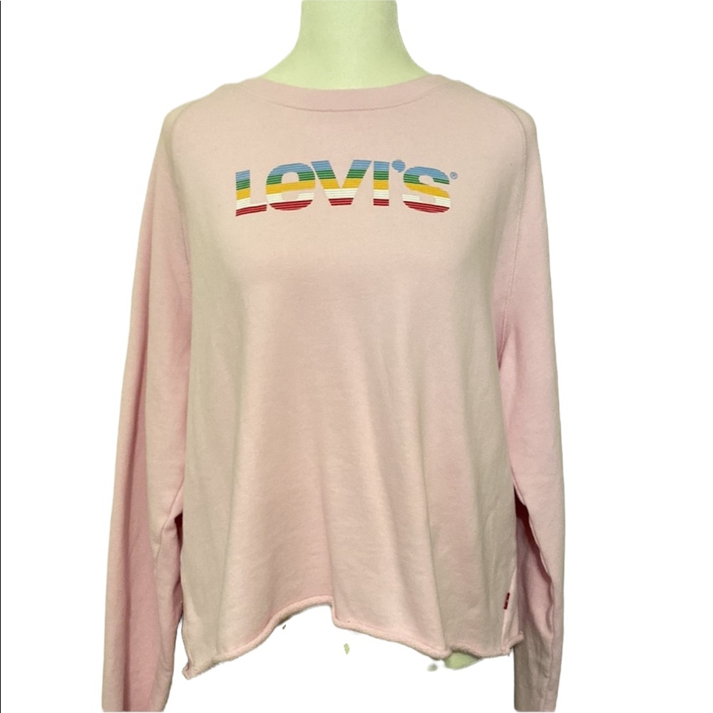 LEVI’S logo semi-crop sweatshirt